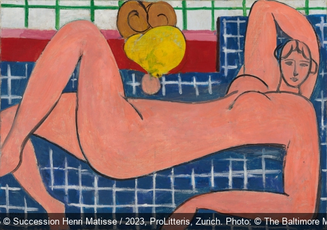 Henri Matisse, Grand Nu couché (nu rose), 1935 Succession Henri Matisse / 2023, ProLitteris, Zurich. Photo: © The Baltimore Museum of Art: The Cone Collection / Mitro Hood