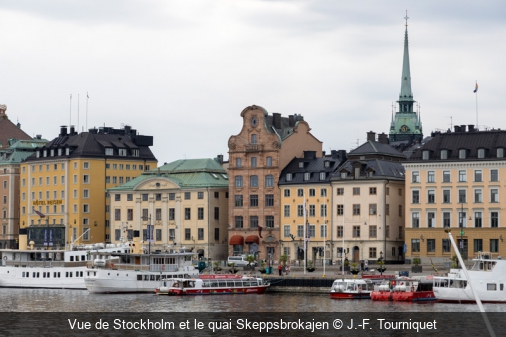 Vue de Stockholm et le quai Skeppsbrokajen J.-F. Tourniquet