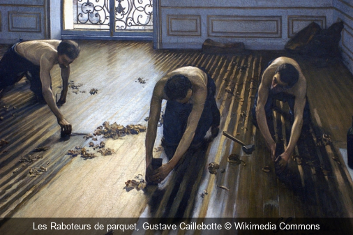 Les Raboteurs de parquet, Gustave Caillebotte Wikimedia Commons