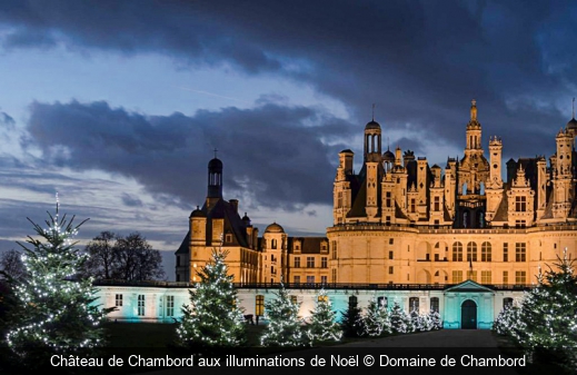 Château de Chambord aux illuminations de Noël Domaine de Chambord