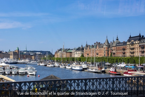 Vue de Stockholm et le quartier de Strandvägen J.-F. Tourniquet