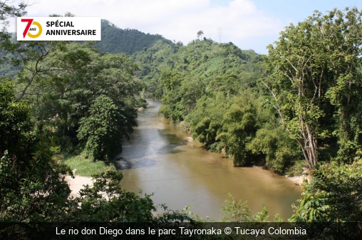 Le rio don Diego dans le parc Tayronaka Tucaya Colombia