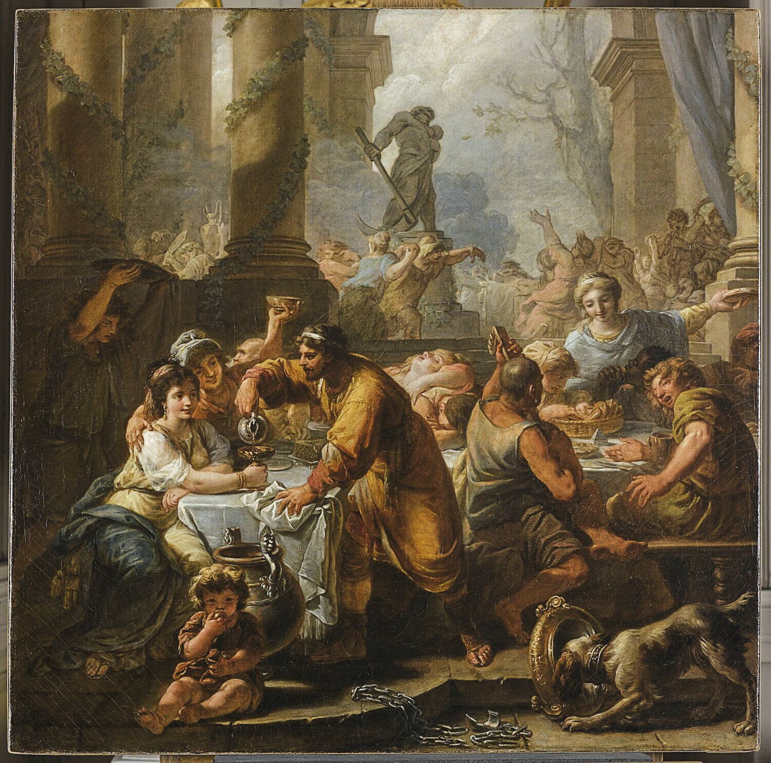 L’Hiver ou Les Saturnales, tableau de Antoine-François Callet (1783)