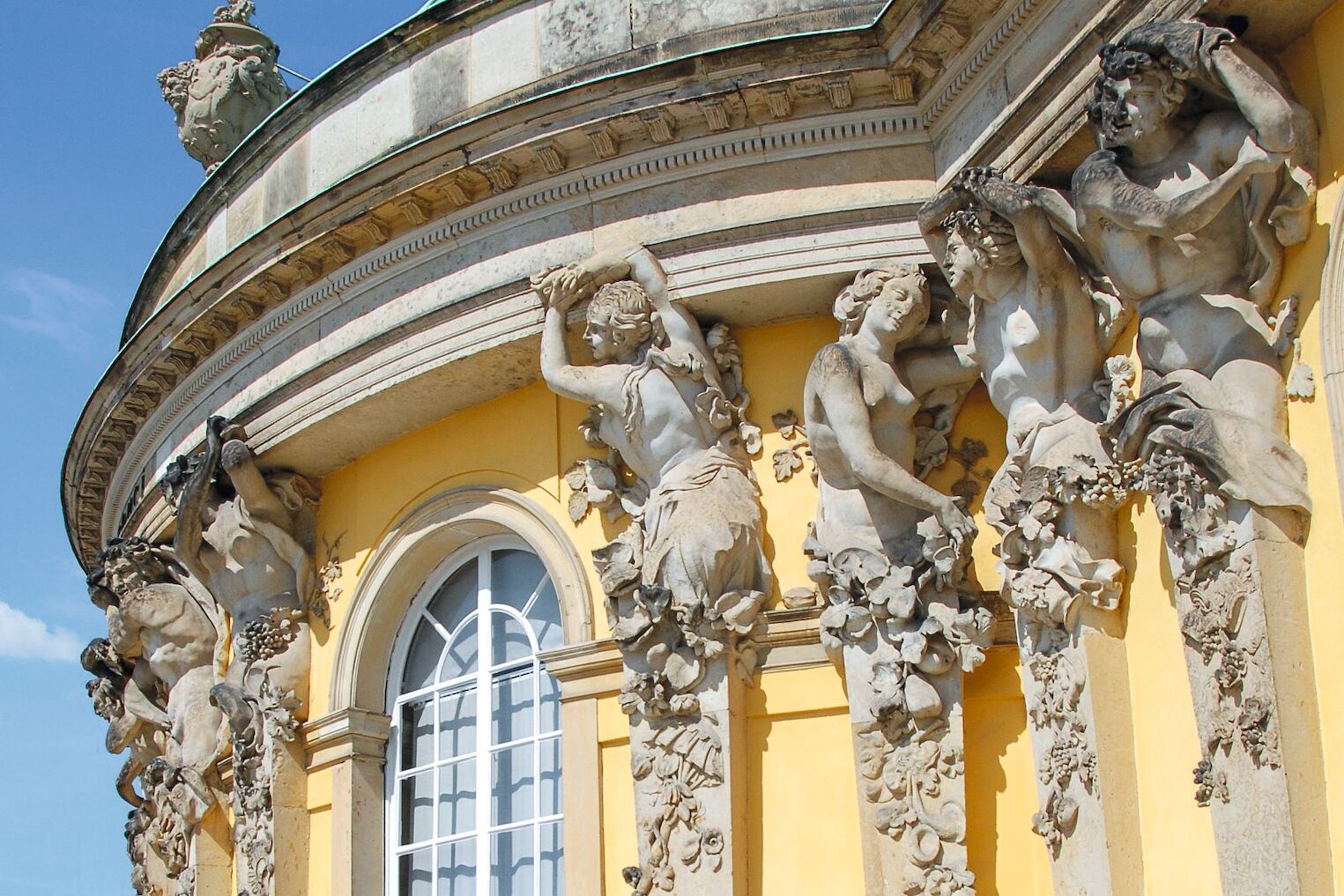 Détail du château de Sans-Souci à Postdam Allemagne