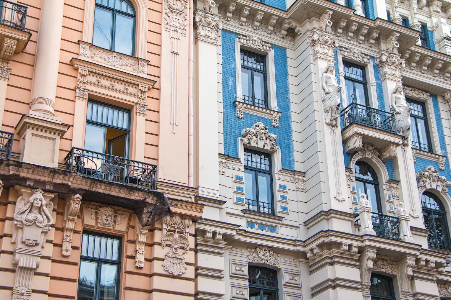 Façades Art nouveau à Riga